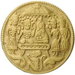 INDIA: Temple Token, 19th-20th century, AV "mohur" (12.26g), NM, ND