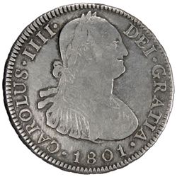 BOLIVIA: Carlos VI, 1787-1808, AR 4 reales, Potosi, 1801 PTS PP