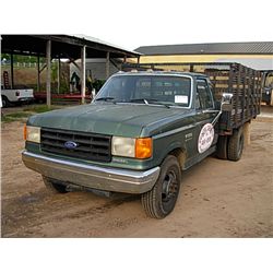 1987 FORD F350 FLATBED TRUCK