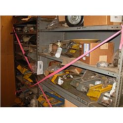 (1) LOT 2 METAL SHELVES W/PARTS