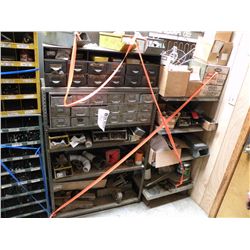 (1) LOT BOLT BINS W/SHELVES & CONTENTS