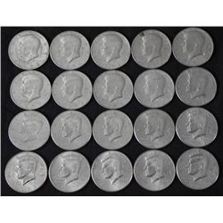 Roll 20 Kennedy Halves 1972-2001 w/Extra Numbers-Oddity