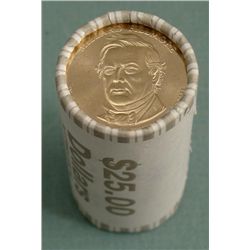 1 Bank Roll 2010-D Fillmore Presidential Dollars UNC