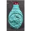 Image 2 : MWF1191 Handcarved Chinese Turquoise Blue Jade Snuff Bo