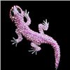 Image 1 : Pink Swarovski Crystal Gecko Brooch
