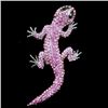 Image 2 : Pink Swarovski Crystal Gecko Brooch