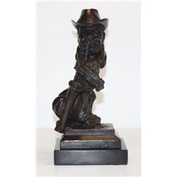 Charming R&B Sax Musician Bronze Sculpture After Pino