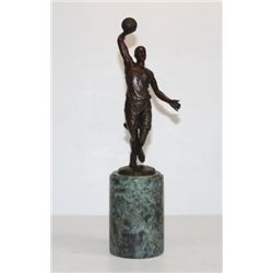 Towering Basketball Player Bronze Sculpture After Mil