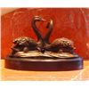 Image 3 : Beautiful Bronze Sculpture Two Swans