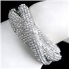 Image 1 : Swarovski Crystal Triple Row Bangle Bracelet