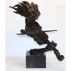 Lovely Bronze Bust Sculpture Violin Bow Orchestra