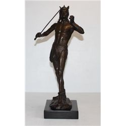 Royal Nude with Sword Bronze Sculpture After A. Leona