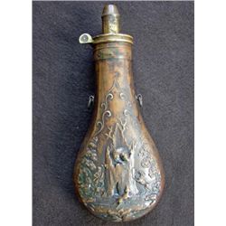 Powder Flask depicting Hunting Dog Scene