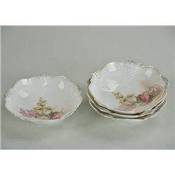 Four R.S. Prussia Berry Bowls