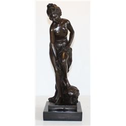 Magnificent Bronze Sculpture Sensual Woman