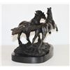 Image 2 : Beautiful Bronze Sculpture Two Running Horses