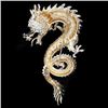 Image 3 : Swarovski Crystal Chinese Dragon Brooch Pin