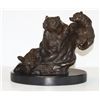 Image 1 : Magnificent Bronze Sculpture Grizzly Bear Mother & Cub
