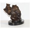 Image 4 : Magnificent Bronze Sculpture Grizzly Bear Mother & Cub