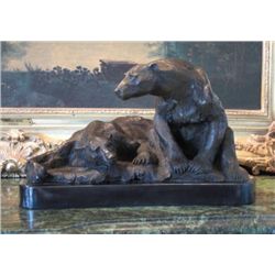 Gorgeous Bronze Sculpture Polar Bears