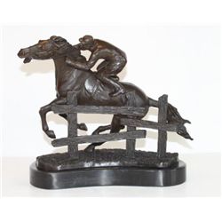 Excellent Bronze Sculpture Steeplechase