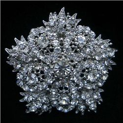 Swarovski Crystal Floral Design Pendant / Brooch