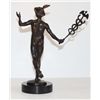 Image 3 : Superb Nude Mercury and Caduceus Bronze Sculpture Aft