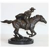 Image 1 : Commanding Bronze Sculpture Western Cowboy & Horse