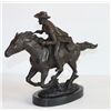 Image 3 : Commanding Bronze Sculpture Western Cowboy & Horse