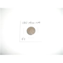 1897 Indian Head Penny RARE *FINE+ GRADE - NICE COIN*!!