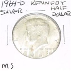 1964 Kennedy SILVER Half Dollar *RARE MS HIGH GRADE - NICE COIN*!!