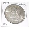 Image 1 : 1887 Morgan SILVER Dollar *RARE MS HIGH GRADE*!!