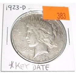 1923-D Peace SILVER Dollar *RARE KEY DATE - PLEASE LOOK AT PICTURE TO DETERMINE GRADE*!!
