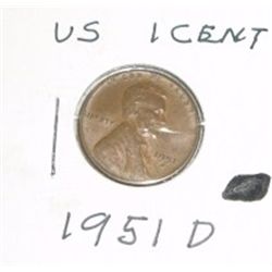 1951-D Lincoln Cent *PLEASE LOOK AT PICTURE TO DETERMINE GRADE*!!