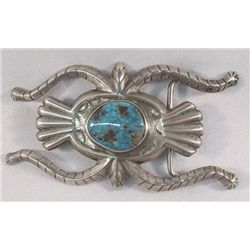 Navajo Sterling Turquoise Belt Buckle