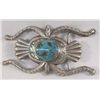 Image 1 : Navajo Sterling Turquoise Belt Buckle