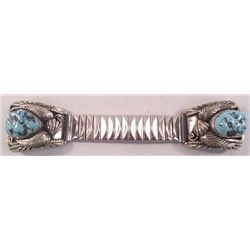 Navajo Turquoise Silver Watchband