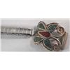 Image 2 : Navajo Sterling Chip Inlay Butterfly Watchband