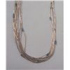 Image 1 : Navajo Liquid Silver Turquoise 10 Strand Necklace