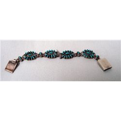 Zuni Silver Needlepoint Watch Bracelet - Owaleon