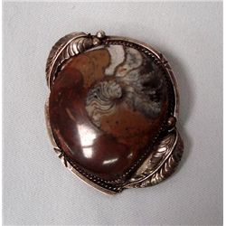 Navajo Sterling Ammonite Fossil Bolo Slide