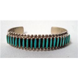 Zuni Sterling Needlepoint Bracelet - B. Waatsa