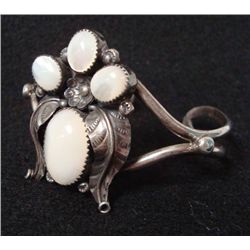 Navajo Sterling Mother of Pearl Bracelet