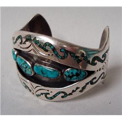 Navajo Sterling Turquoise Bracelet