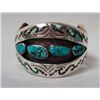 Image 2 : Navajo Sterling Turquoise Bracelet