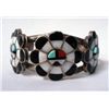 Image 3 : Zuni Sterling Turquoise Inlay Bracelet