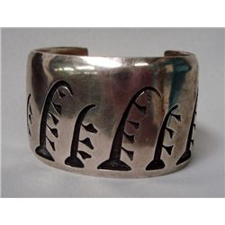 Hopi Sterling Overlay Cuff Bracelet