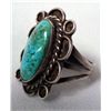 Image 3 : Navajo Sterling Nevada Spiderweb Turquoise Ring