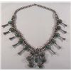 Image 2 : Navajo Sterling Turquoise Squash Blossom Necklace