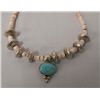 Image 1 : Silver Turquoise Heishi Shell Necklace